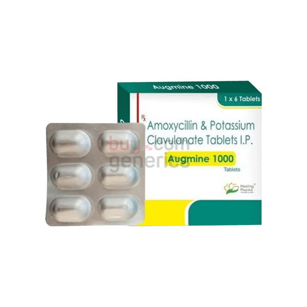 Augmine 1000mg Amoxycillin and Potassium Clavulanate Tablets IP Fastest Shipping & Lowest Price