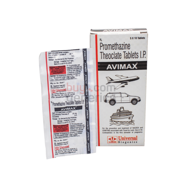 Avimax Promethazine Theoclate Tablets IP Fastest Shipping & Lowest Price