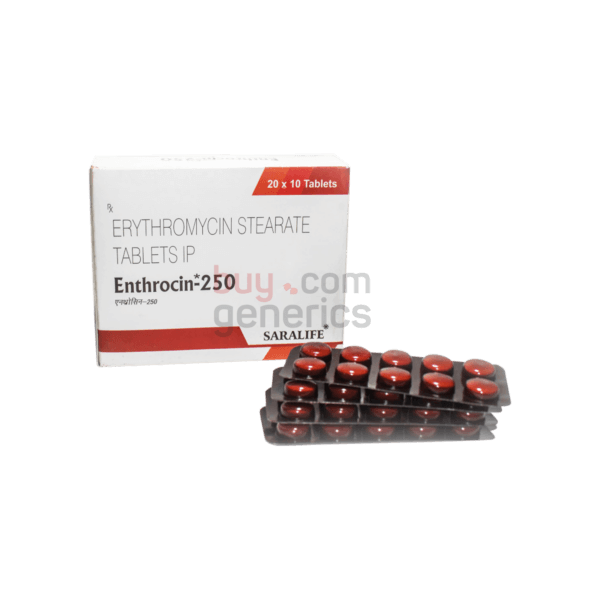 Enthrocin 250mg Erythromycin Stearate Tablets IP Fastest Shipping & Lowest Price