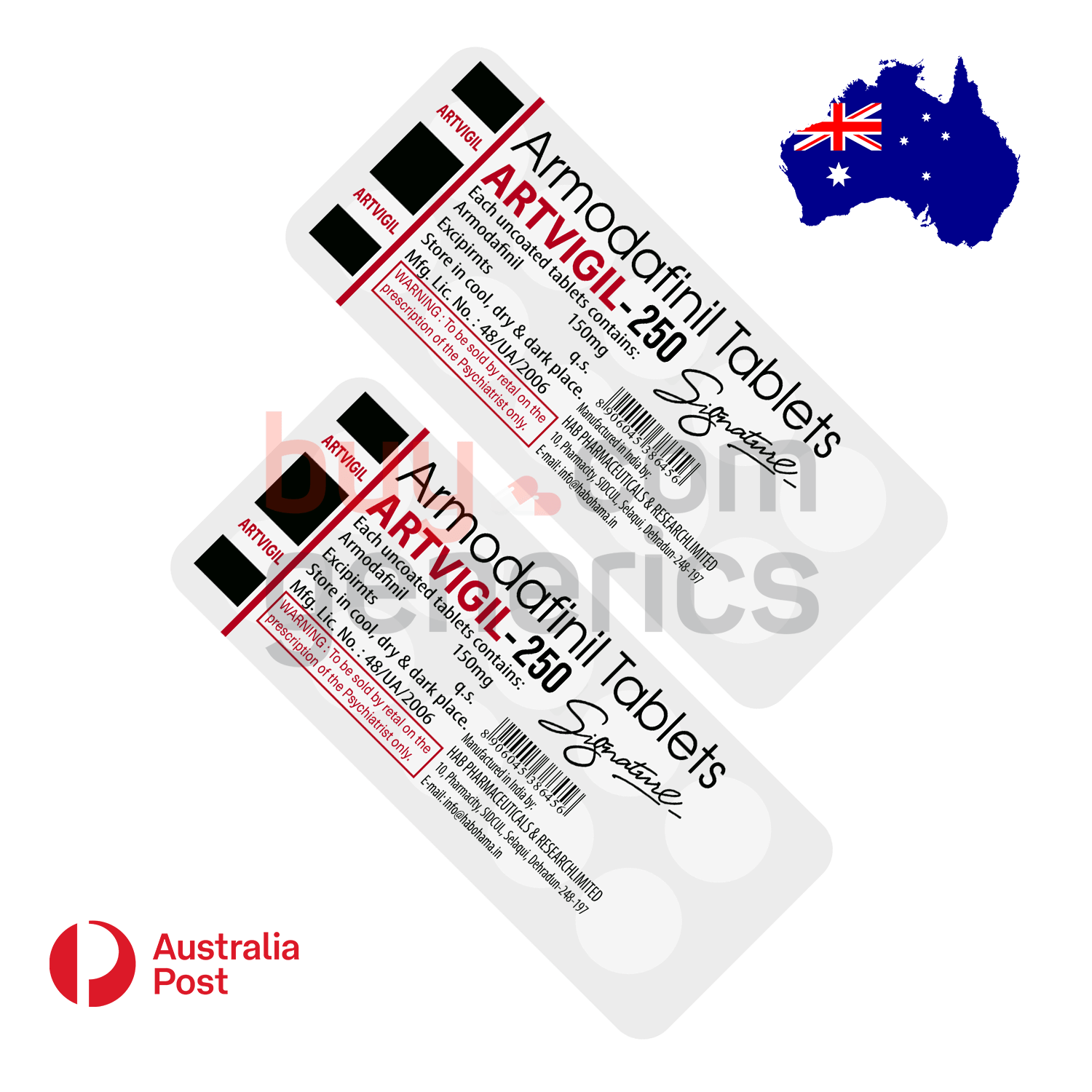 Buy Artvigil 250mg With Fast Australia Post Shipping BuyGenerics   Byg Super Strong Artvigil 250 Au Australia Post Domestic Shipping 