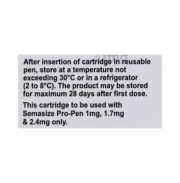 Semasize Plus 1.7mg Solution for Injection (1 Cartridge, 4 Needle, 4 Alcohol Swab) - 4