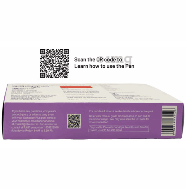Semasize Plus 1.7mg Solution for Injection (1 Cartridge, 4 Needle, 4 Alcohol Swab) - 6