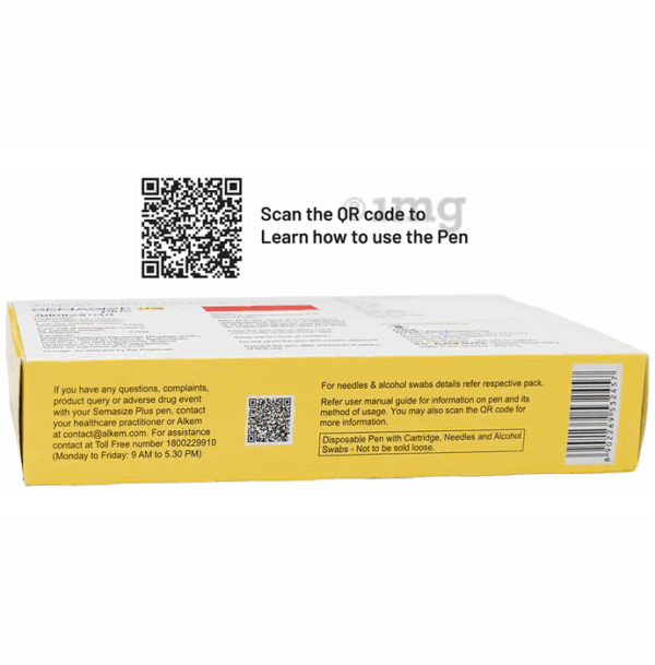 Semasize Plus 2.4mg Solution for Injection (1 Cartridge, 4 Needle, 4 Alcohol Swab) - 6