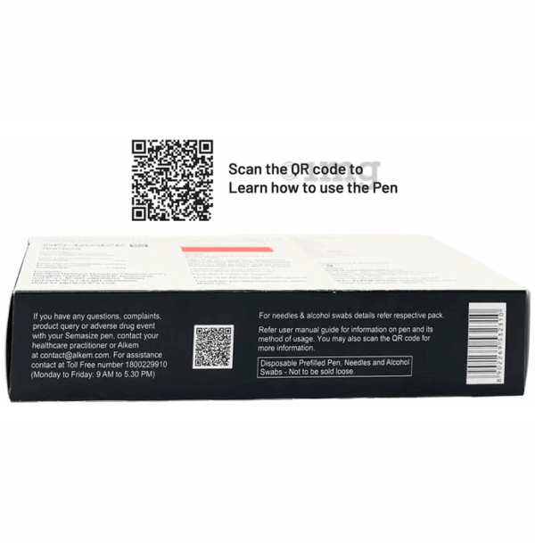 Semasize 0.25mg/0.5 Injection (1 Multi-dose Disposable Pen, 6 Needle, 6 Alcohol Swab) - 6
